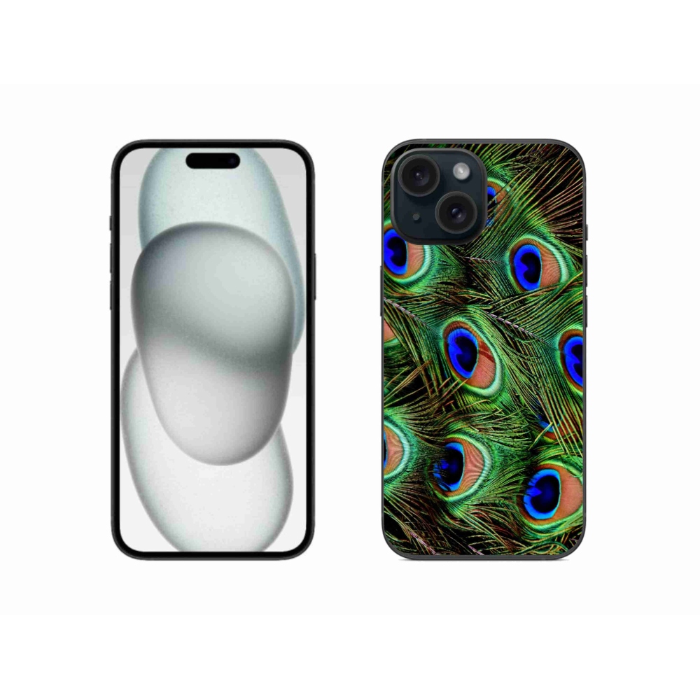 Zselés borítás mmCase iPhone 15 készülékhez - pávatoll