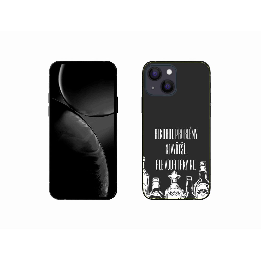 Gél borító mmCase iPhone 13 mini 5.4 - vicces szöveg fekete háttérrel