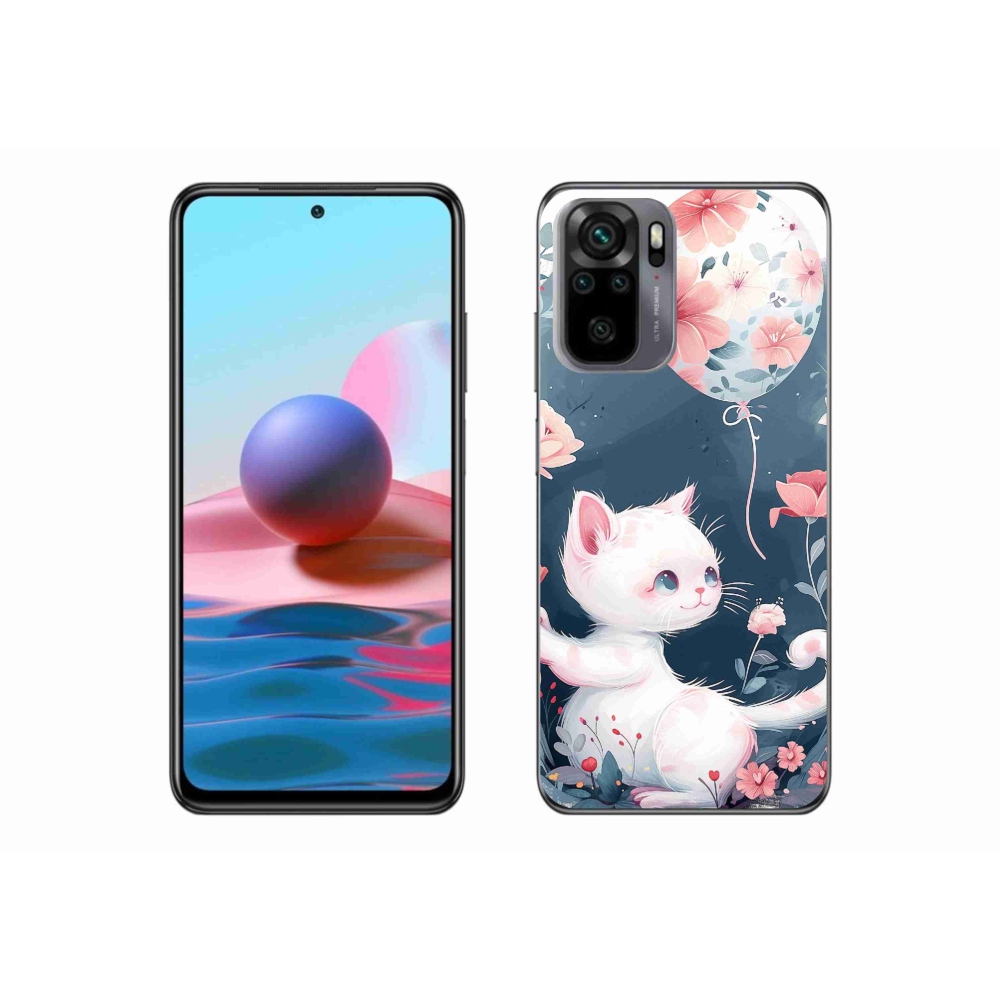 Gél borítás mmCase a Xiaomi Poco M5s készülékhez - cica lufival