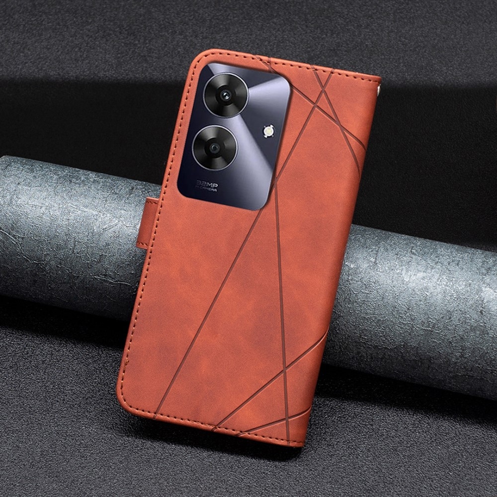 BNF háromszög alakú könyvtáska Realme Note 60-hoz - barna