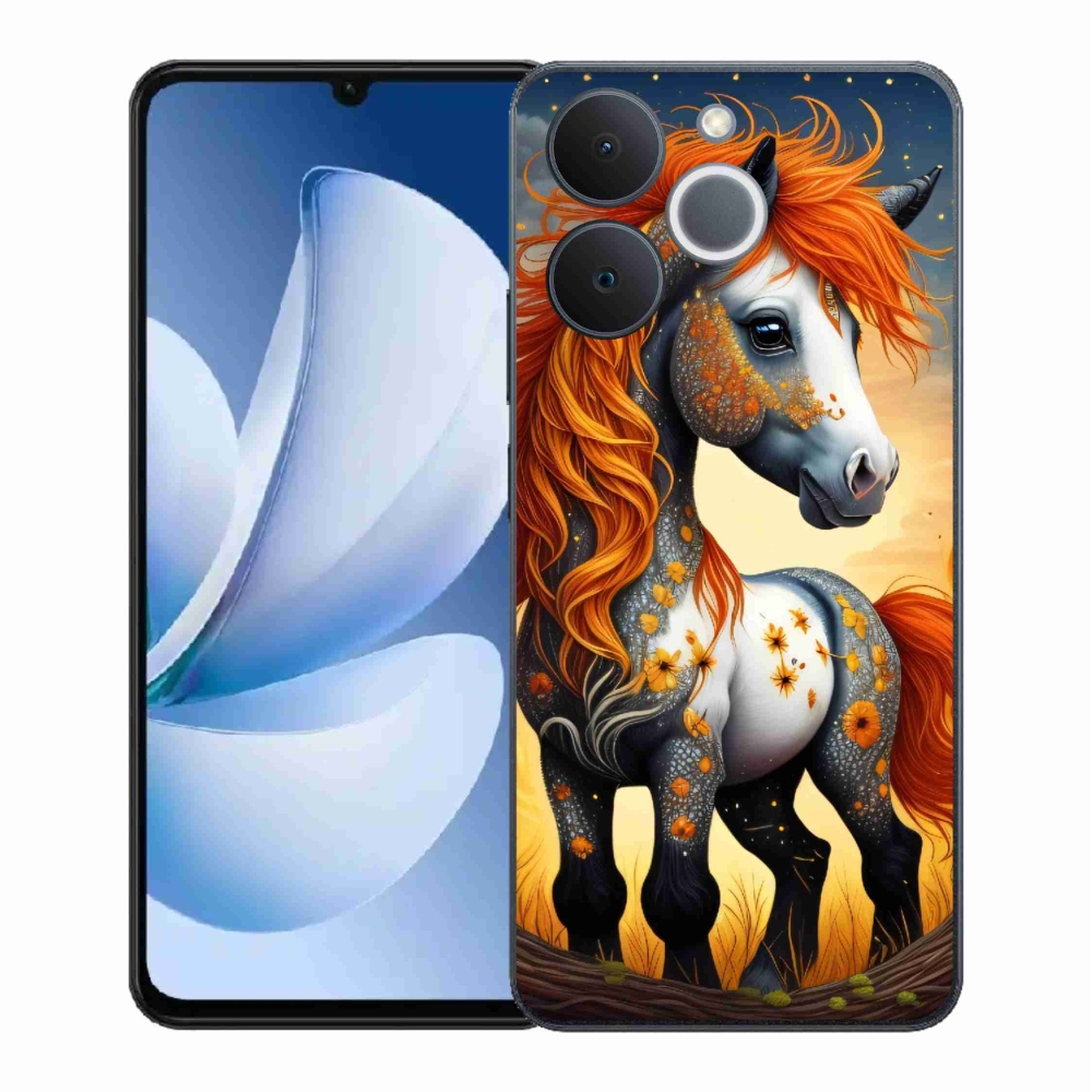 Zselés borítás mmCase a Realme Note 70T készülékhez - színes póni