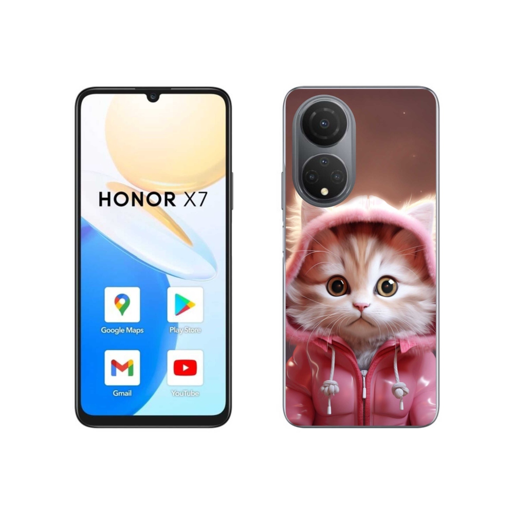 Gél borítás mmCase a Honor X7-hez - aranyos cica 3