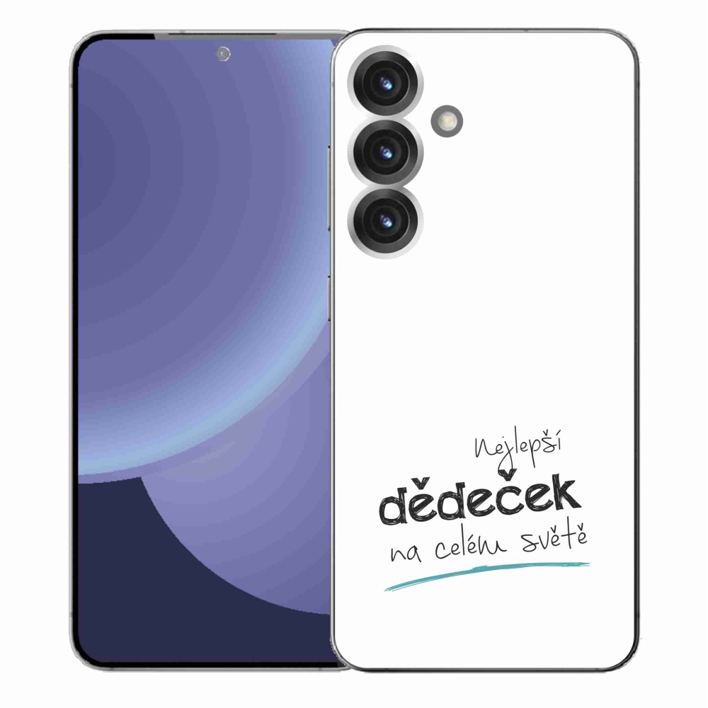 Gél borító mmCase Samsung Galaxy S25+ - a legjobb nagypapa 3 fehér háttérrel