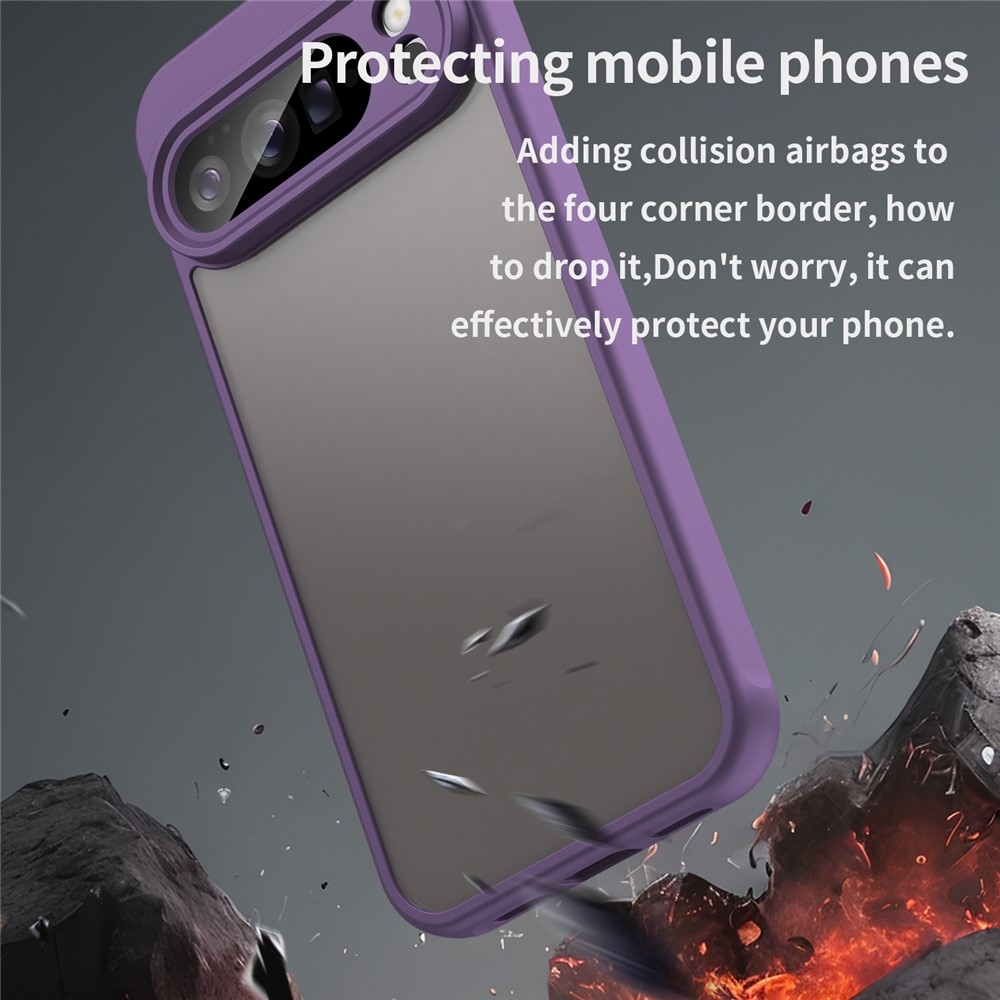 Zselés tok kemény hátlappal a Google Pixel 10 Pro XL számára - lila