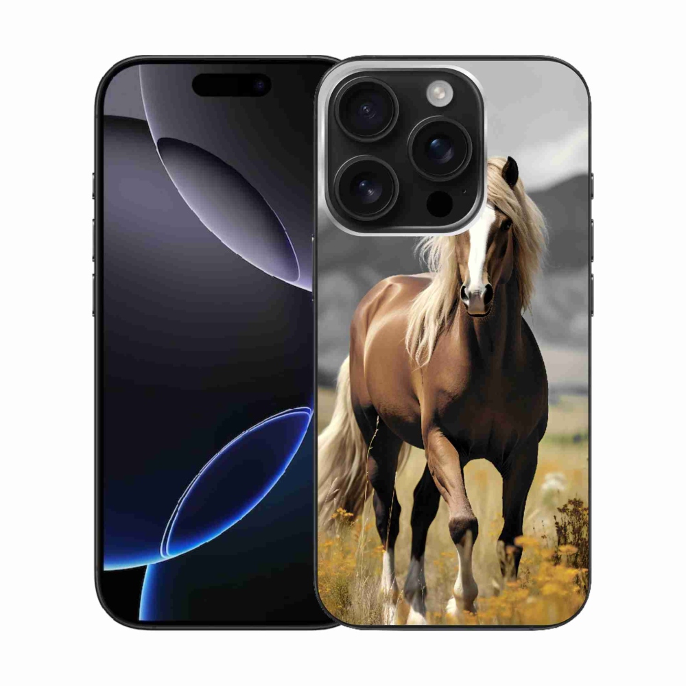 Zselés borítás mmCase iPhone 16 Pro készülékhez - barna ló 1