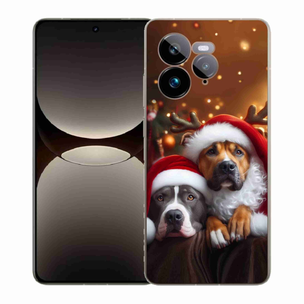 Gél borítás mmCase a Realme GT 7 Pro 5G-n - Karácsonyi kutyák