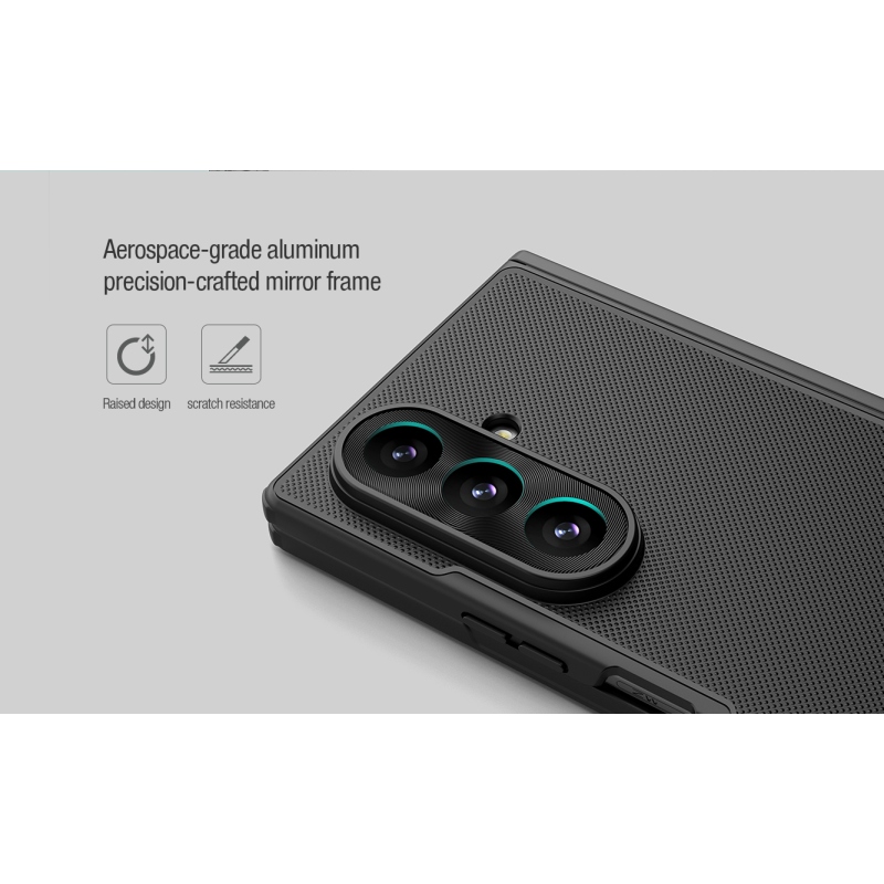 Nillkin Super Frosted FOLD mágneses hátlap a Samsung Galaxy Z Fold 8-hoz, Ultra Black