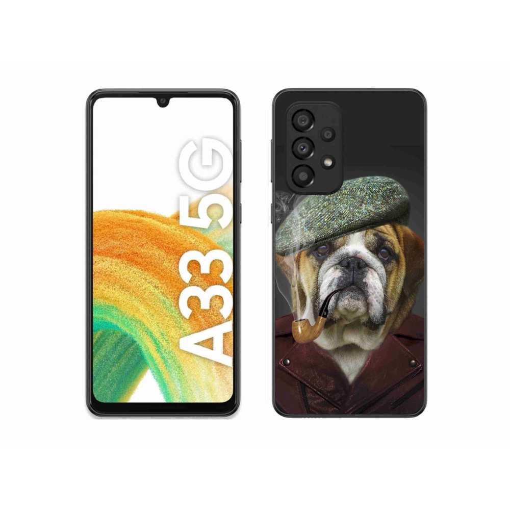 Gél borítás mmCase Samsung Galaxy A33 5G - kutya csővel