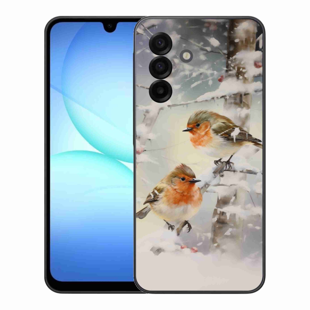 Gél borítás mmCase Samsung Galaxy A17 4G/5G - madarak télen