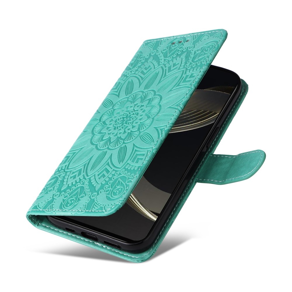 Napraforgó könyvtáska Huawei Nova 12 SE-hez - teáskék színben