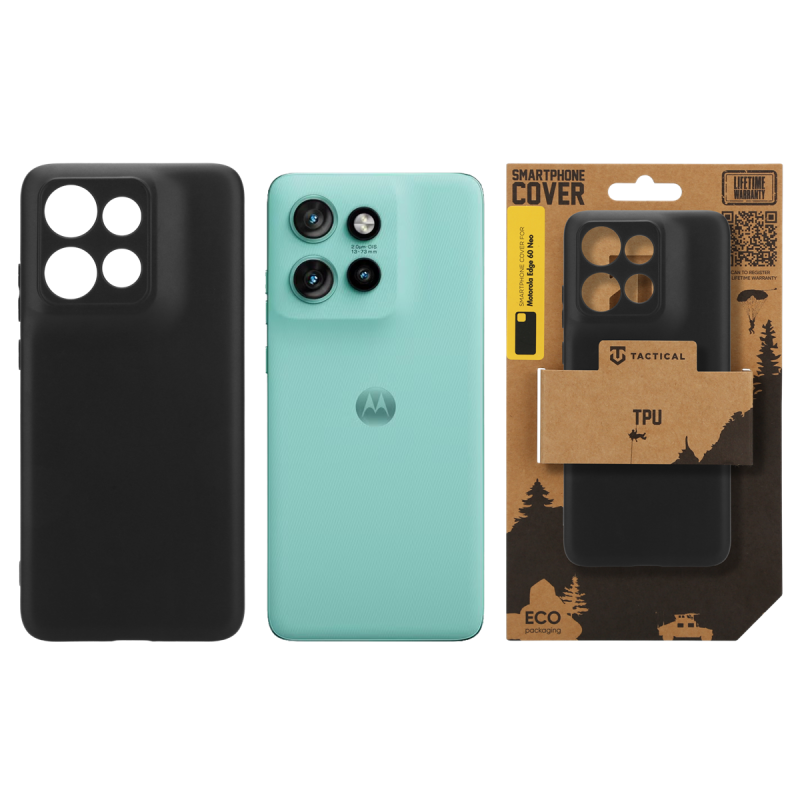 Taktikai TPU borítás a Motorola Edge 60 Neo számára Fekete