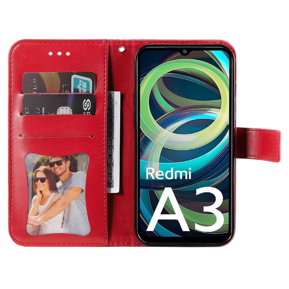 Mandala könyv tok Xiaomi Redmi A3-hoz - piros