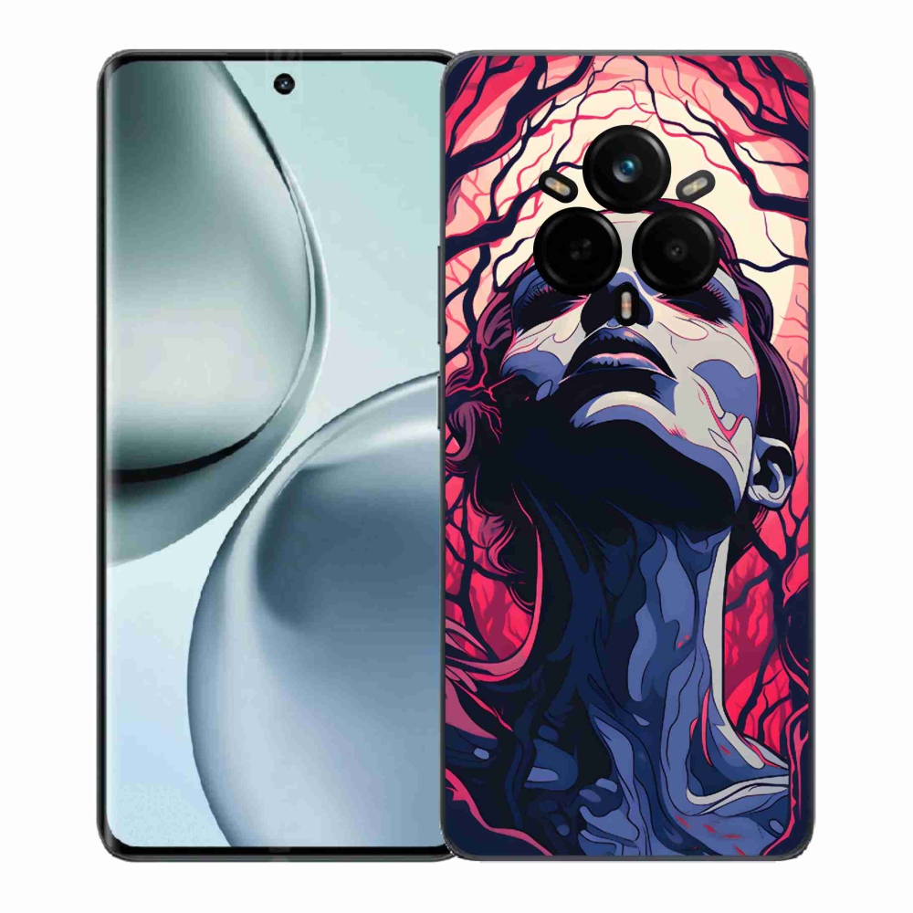 Gél borítás mmCase a Realme 14 Pro+ 5G készülékhez - absztrakt arc