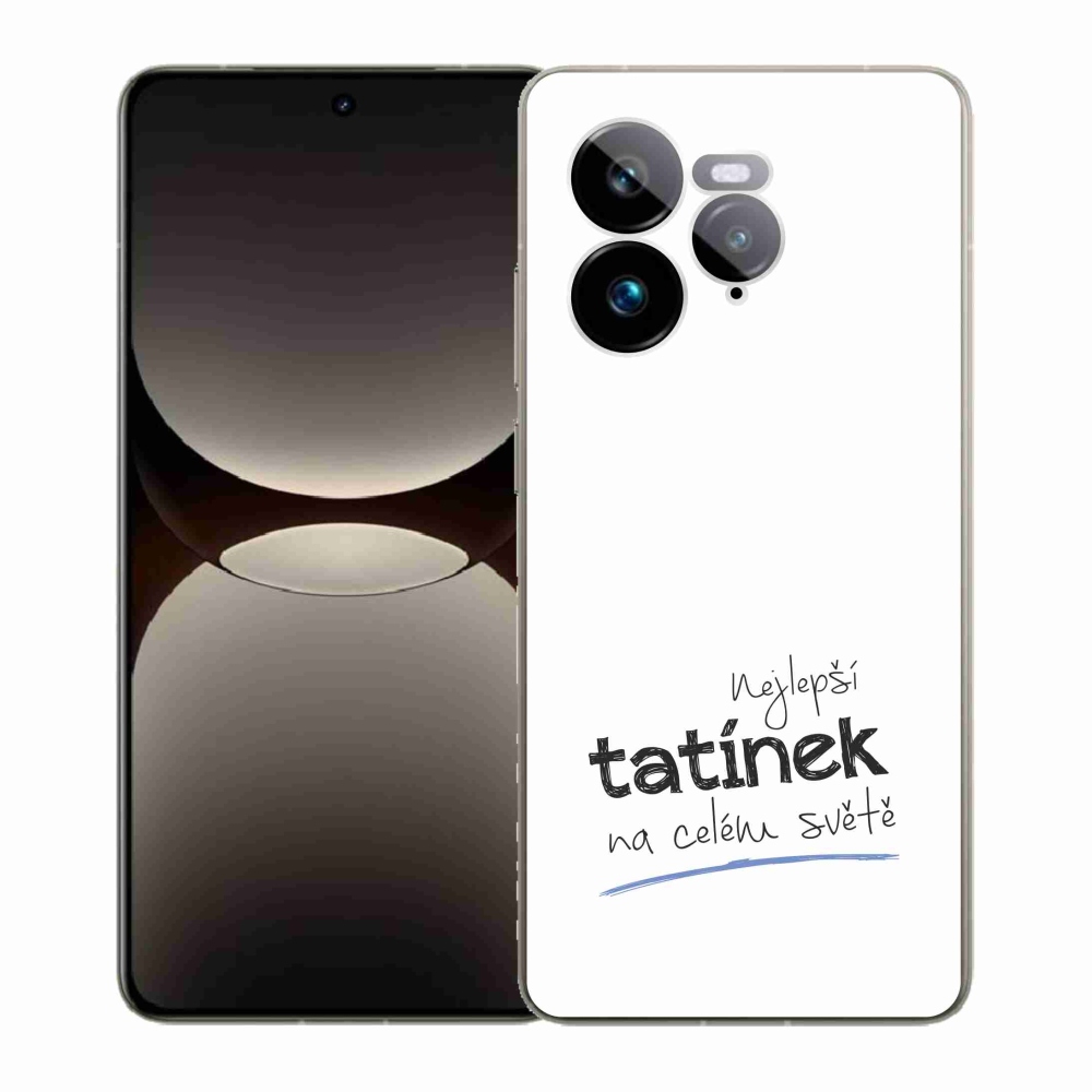 Gél borítás mmCase a Realme GT 7 Pro 5G-n - legjobb apuci 4 fehér háttérrel