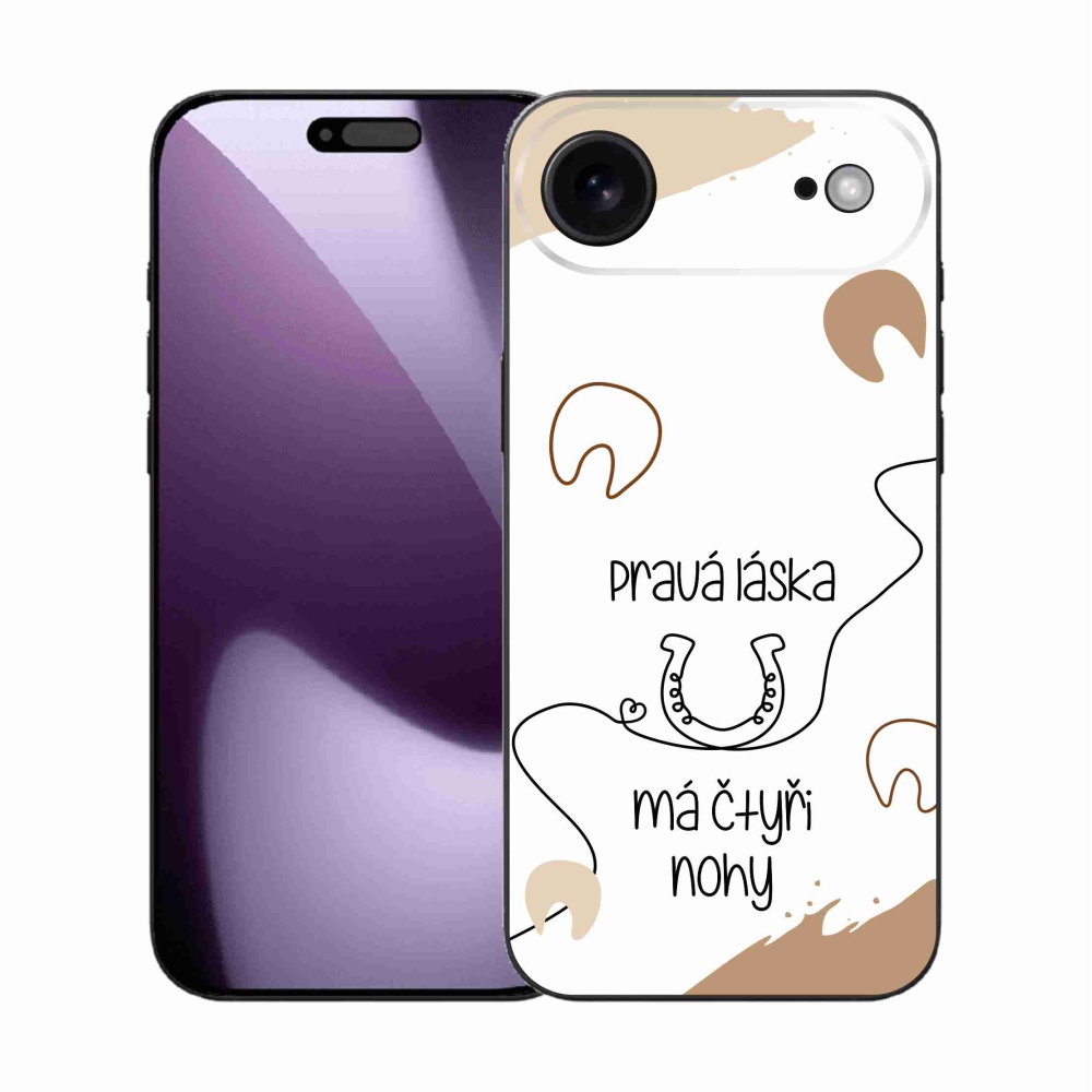 Gél borító mmCase iPhone 17 Air készülékhez - Ló motívum fehér háttér