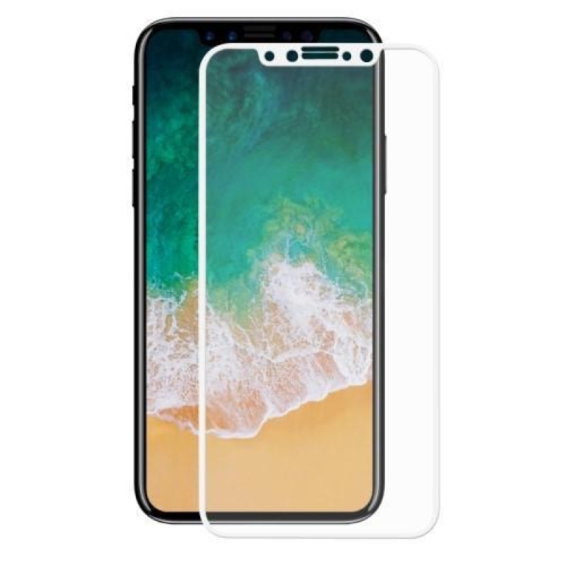 F9X teljes képernyős edzett üveg iPhone X készülékhez - fehér