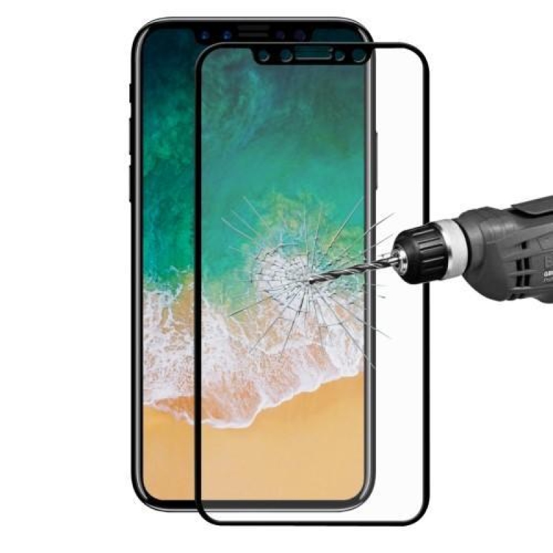 F9X teljes képernyős edzett üveg iPhone X készülékhez - fekete
