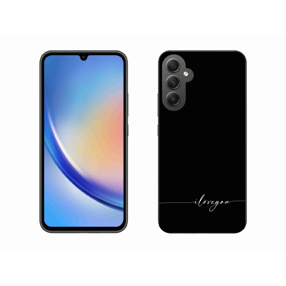 Gél borító mmCase Samsung Galaxy A34 5G - I love you fekete háttérrel