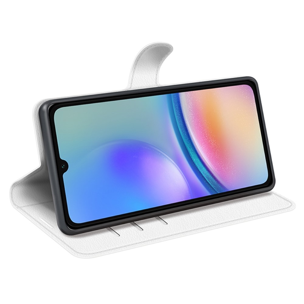 Litchi könyv tok Samsung Galaxy A05s készülékhez - fehér