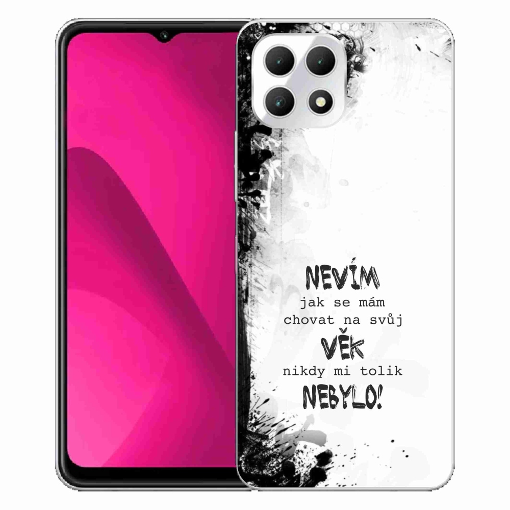 Gél borító mmCase a T-Mobile T Phone 2 készülékhez - vicces szöveg 14 fehér háttér