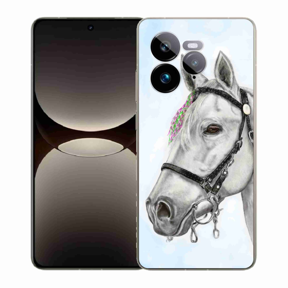 Zselés borítás mmCase a Realme GT 7 Pro 5G számára - fehér ló 1