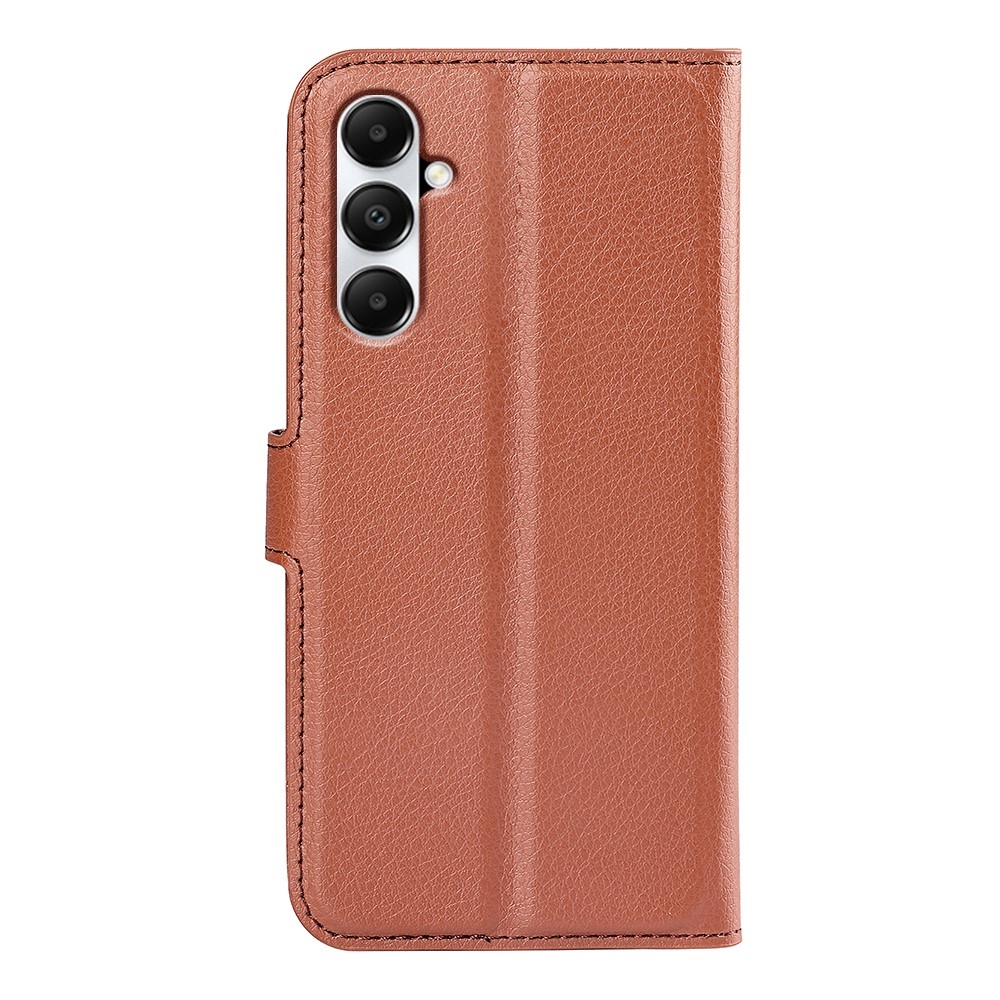 Litchi könyv tok Samsung Galaxy A05s készülékhez - barna