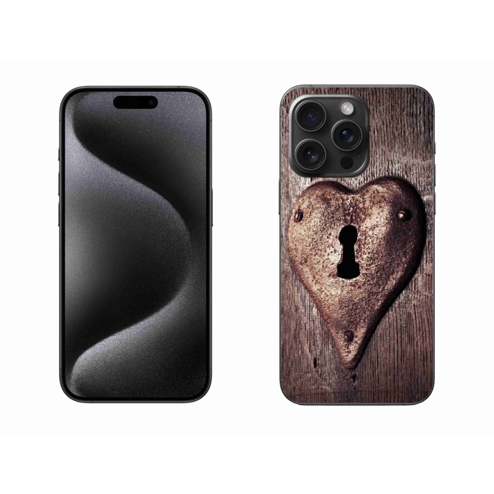 Zselés borítás mmCase iPhone 15 Pro Max készülékhez - szív alakú zár