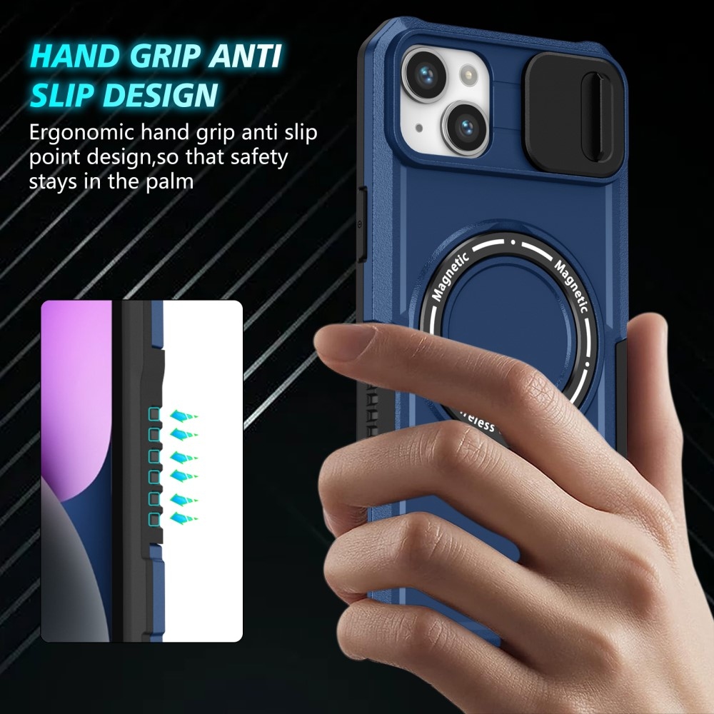 Fulcrum tartós borító kameravédelemmel és MagSafe funkcióval iPhone 14 készülékhez - Kék