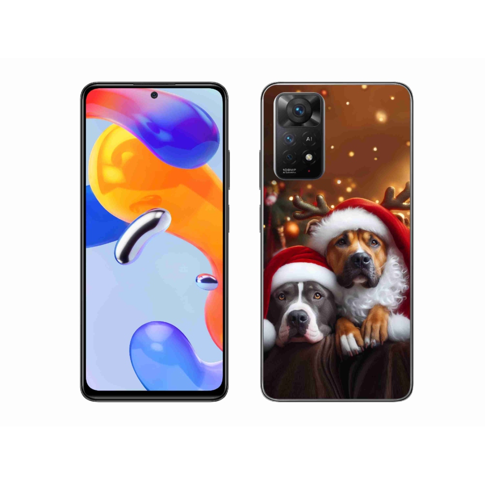 Gél borítás mmCase a Xiaomi Redmi Note 11 Pro 4G/5G - Karácsonyi kutyákhoz