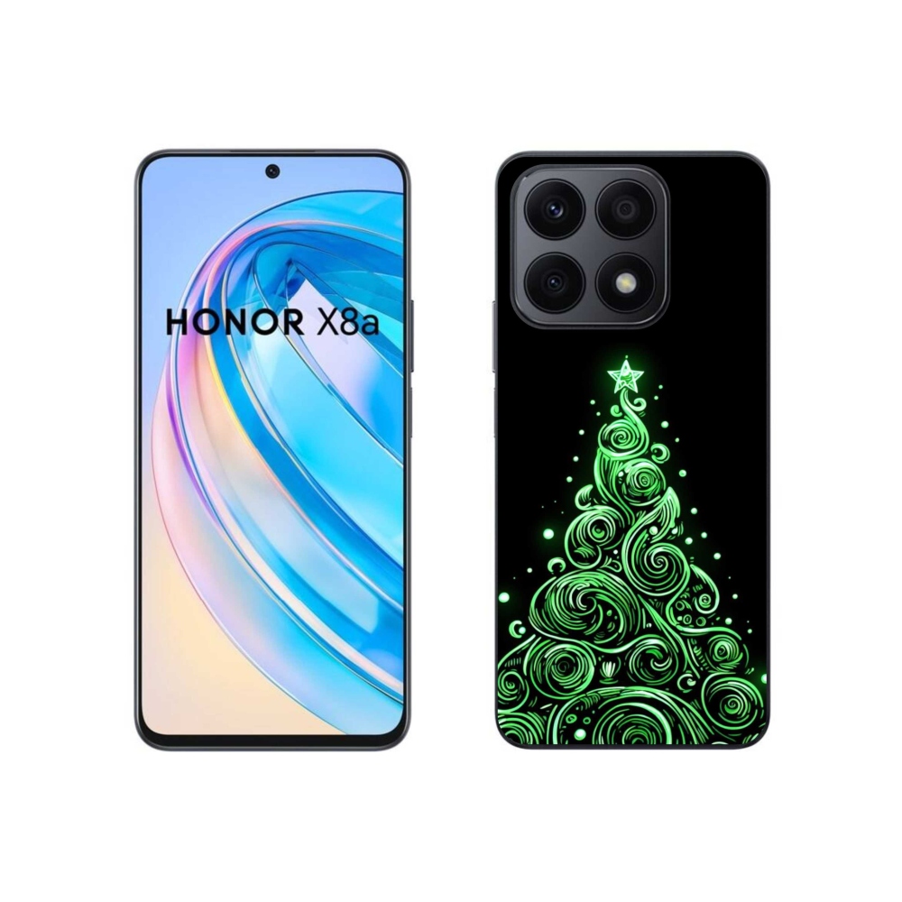 Gél borítás mmCase a Honor X8a számára - neon karácsonyfa 3
