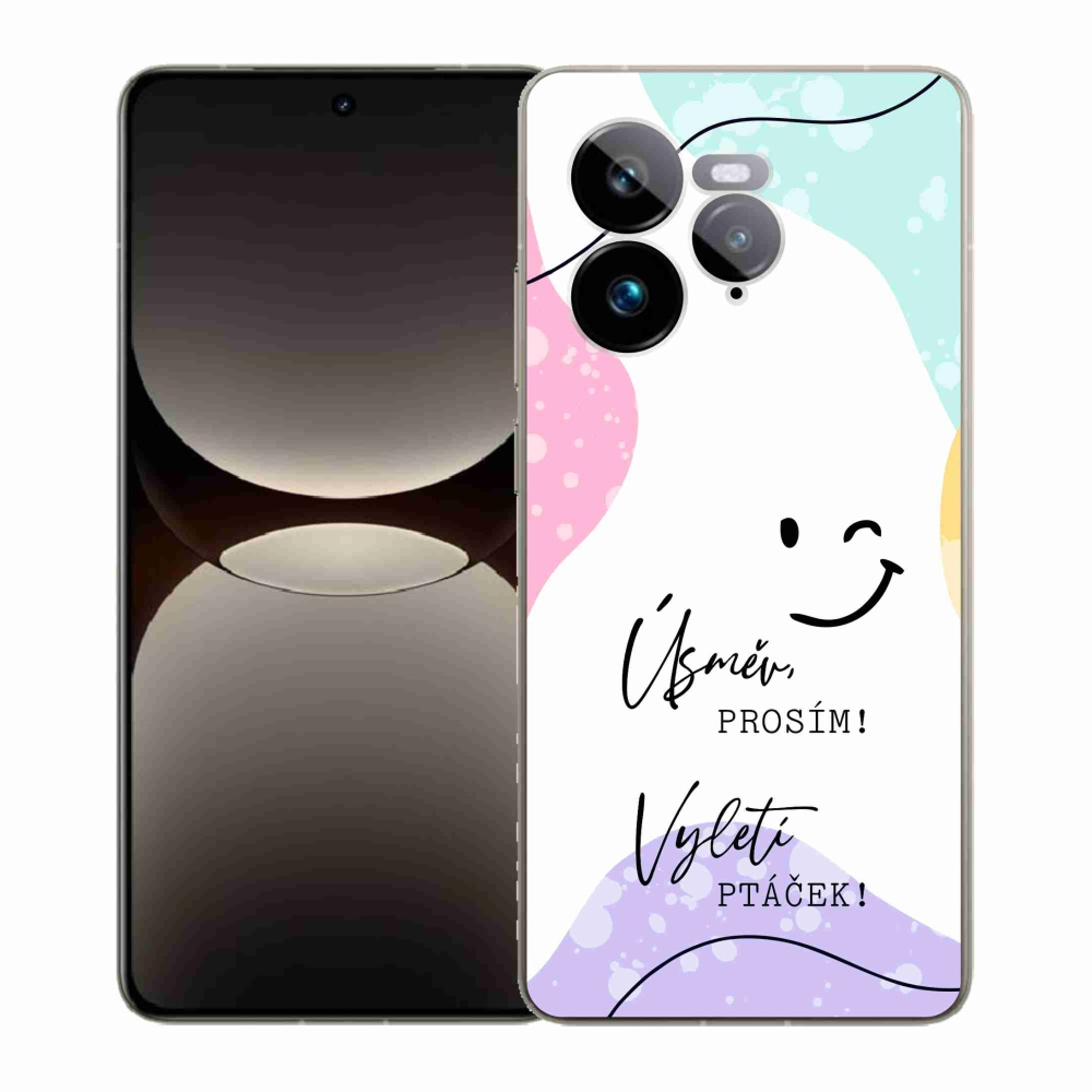 Gél borító mmCase a Realme GT 7 Pro 5G-n - vicces szöveg 4 fehér háttérrel