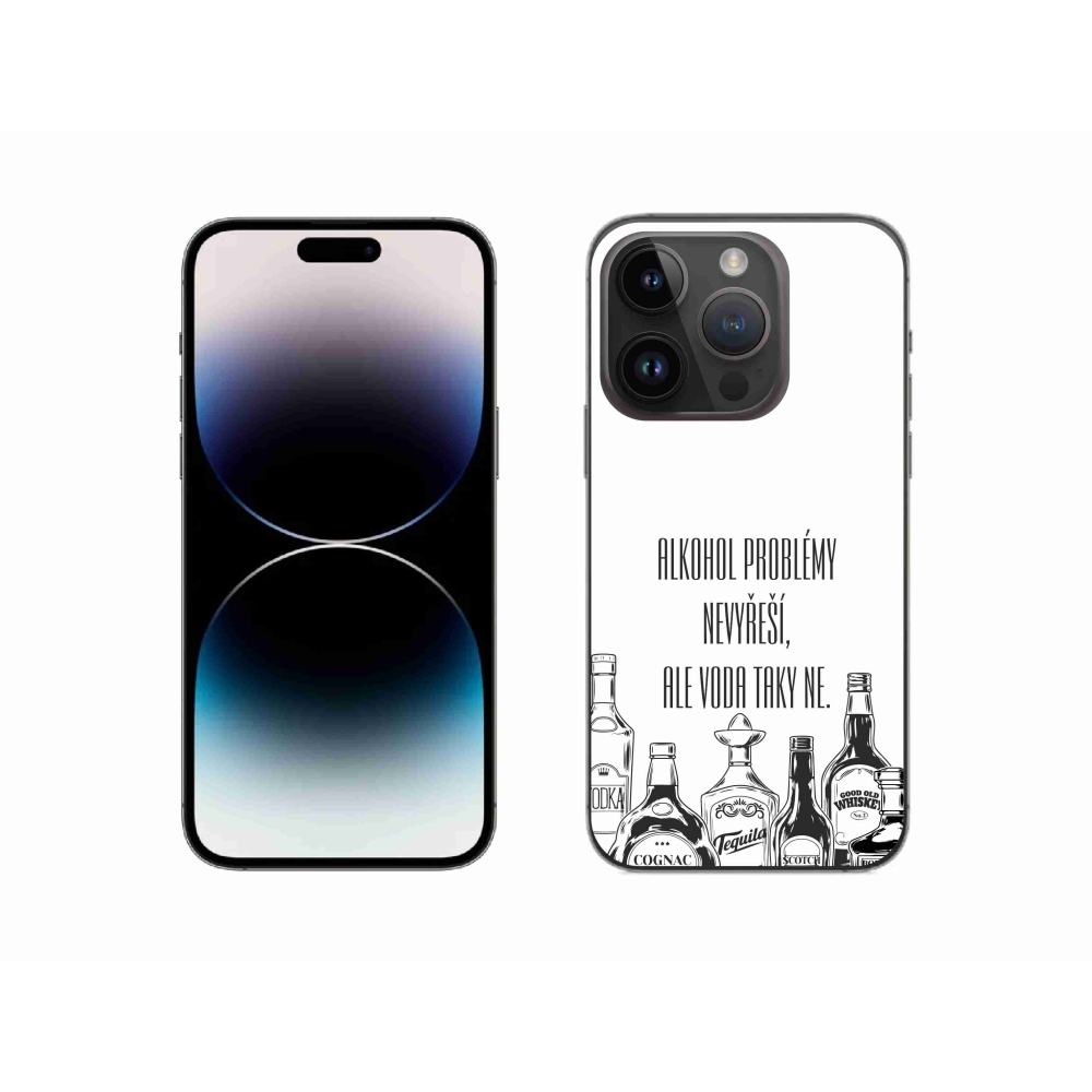 Gél borító mmCase iPhone 14 Pro 6.1 készülékhez - vicces szöveg fehér háttérrel