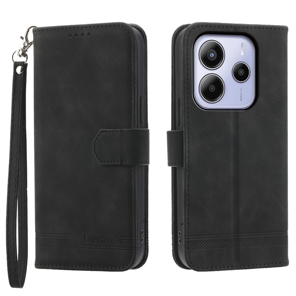 DIERFENG könyv tok a Xiaomi Redmi Note 14-hez - fekete