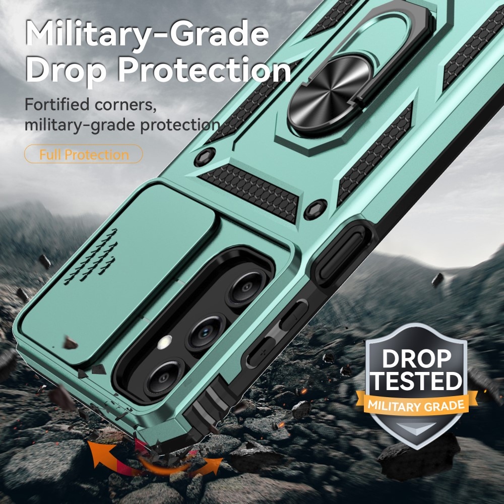 Csúszásálló hibrid borítás Samsung Galaxy A55 5G készülékhez - zöld