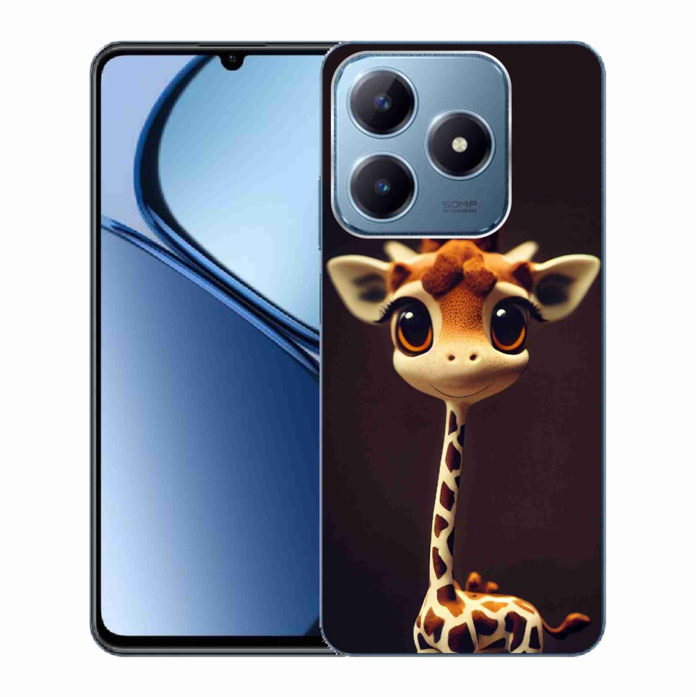 Zselés borítás mmCase a Realme C63 készülékhez - kis zsiráf