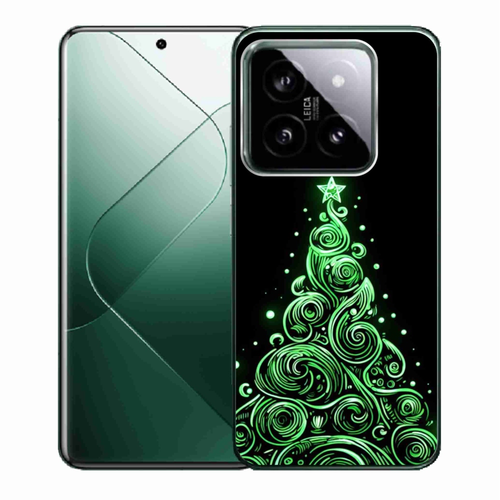 Gél borító mmCase a Xiaomi 14 - neon karácsonyfa 3