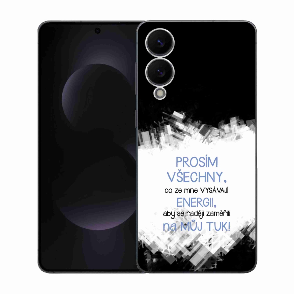 Gél borító mmCase Samsung Galaxy S25 Edge készülékhez - vicces szöveg 1 kék