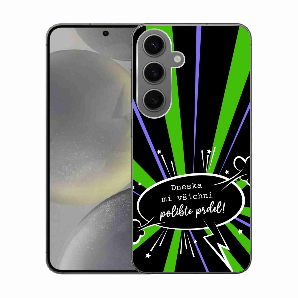 Gél borító mmCase Samsung Galaxy S24 készülékhez - vicces szöveg 15 fekete háttér