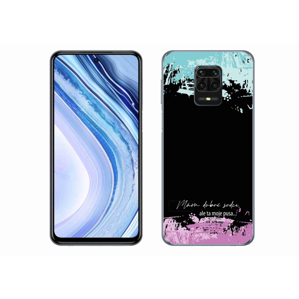 Gél borító mmCase a Xiaomi Redmi Note 9 Pro-hoz - vicces szöveg 3 fekete háttérrel