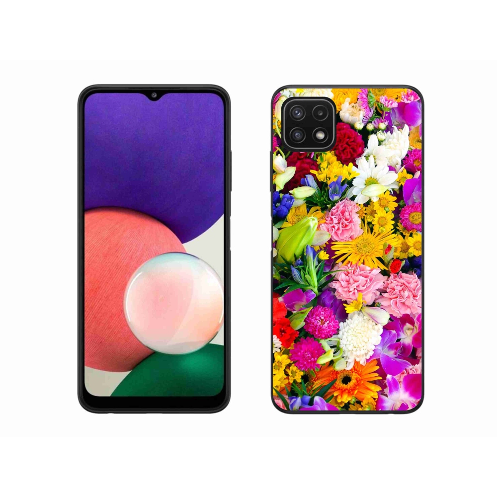 Gél borítás mmCase Samsung Galaxy A22 5G - virágok 12