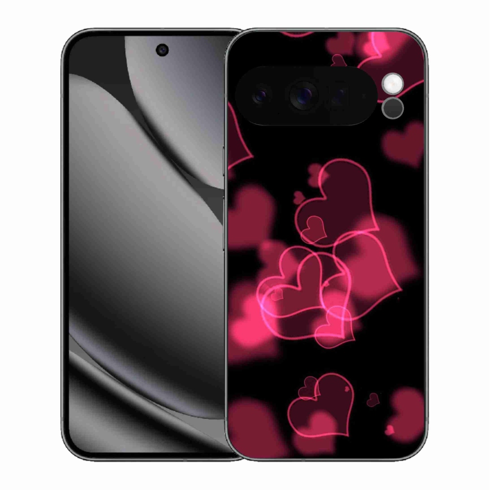 Zselés borítás mmCase a Google Pixel 10 Pro XL-hez - piros szívek