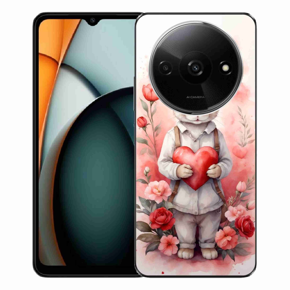 Gél borítás mmCase a Xiaomi Redmi A3-hoz - nyúl szívvel