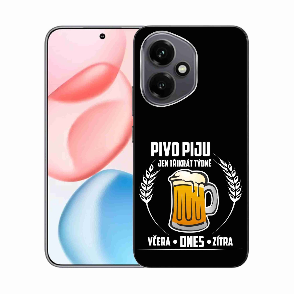 Zselés borító mmCase a Honor 400-hoz - sör motívum fekete háttérrel