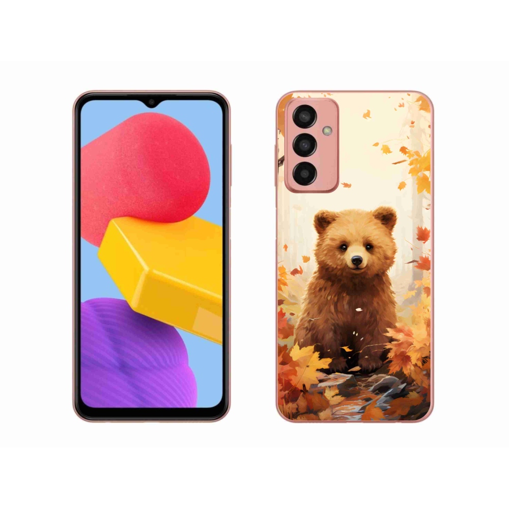 Zselés borítás mmCase Samsung Galaxy M13 készülékhez - medve az erdőben