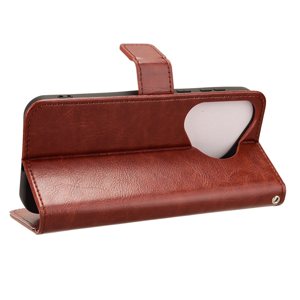 Őrült könyvtáska a Huawei Pura 70-hez - barna