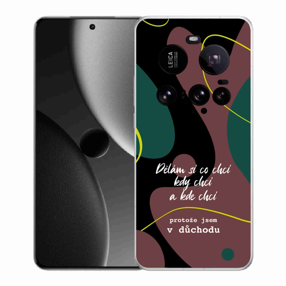 Gél borító mmCase a Xiaomi 15 Ultra készülékhez - vicces szöveg 10 fekete háttérrel