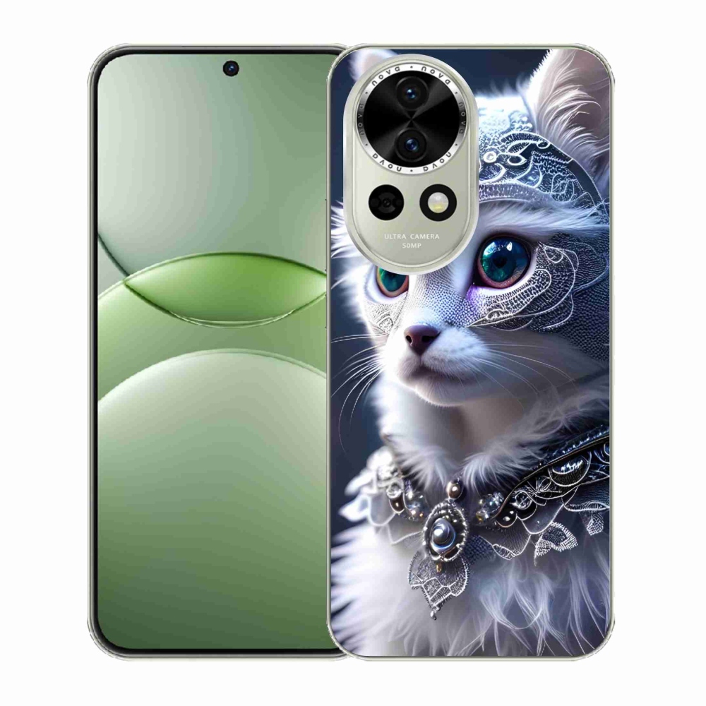 Zselés borítás mmCase a Huawei Nova 13 5G készülékhez - fehér macska