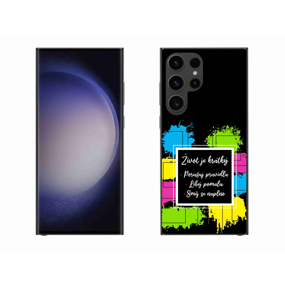 Gél borítás mmCase Samsung Galaxy S23 Ultra 5G - Idézet 5 fekete háttér