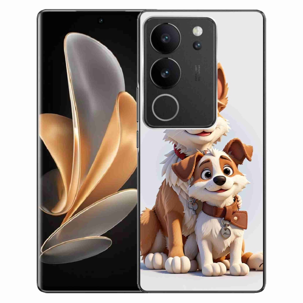 Gél borítás mmCase a Vivo V29 5G-n - kutyák rajzolása