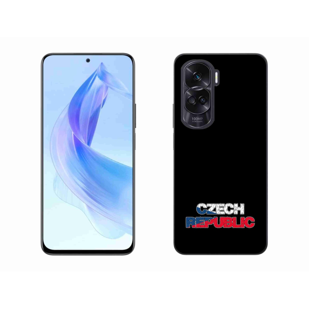 Zselés borító mmCase a Honor 90 Lite készülékhez - Csehország fekete háttér